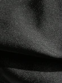 Swim Vcay 女士春假海滩度假性感金属配饰全素食高切褶皱细肩带比基尼套装，女士夏季泳装 - 黑色 - 查看 6