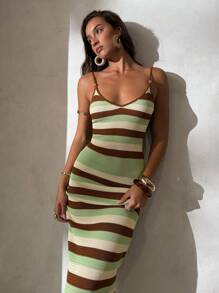Aloruh Women's Spring/Summer New Knitted Crochet Crossed Backless Striped Bohemian Dress, Elegant Vacation Dress Summer Outfits For Women Ave Outfits Festival Rave Coachella Festival  Rave Outfits Festival Outfits For Women Country Concert Outfit Festival Outfits Sundress Western Clothes For Women Summer Dresses For Women Dresses For Women Summer Outfits For Women Vacation Boho