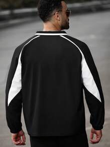 Manfinity Homme 大码男士夹克和外套，适合夏季的时尚 - 黑色 - 查看 2