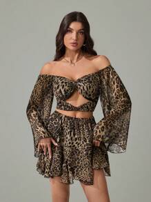 SHEIN Tall Women Two Pieces Outfits For Daily Wear - Brown - View 6