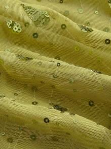 SHEIN MOD 大码女式绿色亮片蝴蝶结腰部迷你裙，西部风女装，度假，海滩，波西米亚风，西部风，女士生日礼物，乡村音乐会，锐舞派对，复古富家女风，仙女风，亮片裙，蝴蝶结裙，夏季裙装，波西米亚风，返校季