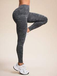 Easithlete 2 piezas Leggings de yoga sin costuras con pliegues y efecto tie-dye para mujer - Multicolor - Ver 6