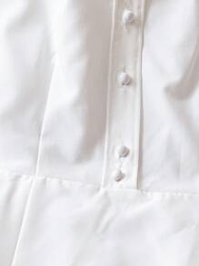 Franclia Đầm bodycon màu trơn dài vừa phải dành cho nữ - trắng - Xem 6