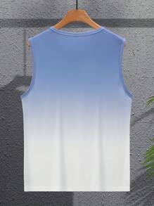 Manfinity RSRT Men's Ombre Round Neck Loose Tank Top, Suitable For Summer - Multicolor - View 2