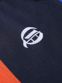 Manfinity Homme Men's Mature Streetwear Digital Print Striped Polo Shirt, Short Sleeve - Multicolor - View 6