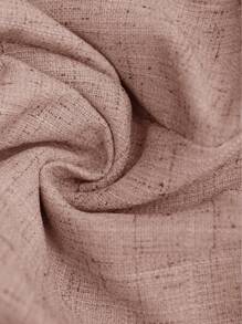 SHEIN Clasi Women's Summer Simple Elegant Pleated Linen Shorts,Linen Pants - Pink - View 3