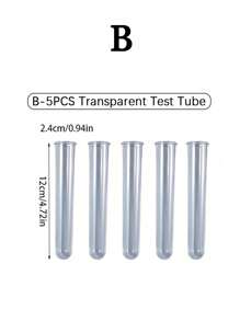 Gipsvasen-Formen mit durchsichtigen Reagenzgläsern, DIY Kristall-Epoxidharz Hydrokulturen Pflanzengefäße, Silikonformen für Blumenanzucht