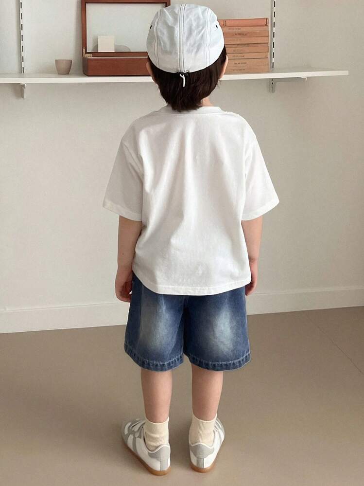 Hapijoa Kids Fall Clothes Young Boys T-Shirt - White - View 5