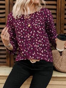 EMERY ROSE Women's Long Sleeve Shirt, Fashionable For Summer - Hot Pink - View 3