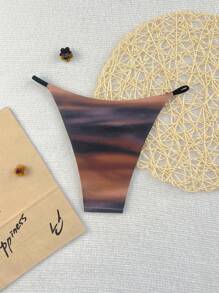 2025 Vacation Beach Tie-Dye Swimsuit Bottom, Random Print For Summer - Multicolor - View 2