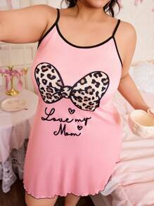 Slumberry CURVE Váy ngủ không tay in nơ cỡ lớn cho nữ mùa lễ hội - Nhiều màu - Xem 3