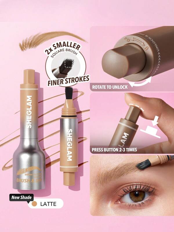 SHEGLAM Brow-Fection Angled Brush & Dip-Latte Hair-Like Strokes Liquid Eyeborw Eyeborw Gel Pen Easy To Color Long Lasting Quick Drying Natural Shaping Outlining Filling Eyebrow Makeup Graduation Birthday Holiday Summer Fall Autumn Y2K Fancy Fashion Women Makeup Cosmetic Party Beach Travel Camping Outdoors School Campus Trip Festivals Decor Gift Present Rose Girl Cosplay Best Color Charm Vibe