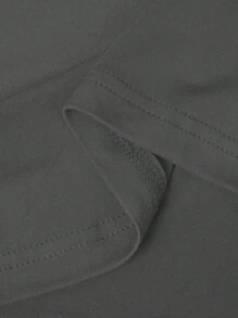 Manfinity Dauomo 男士纯色圆领休闲宽松修身背心 - 灰色 - 查看 4