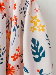 Soleia Bluzka damska na festiwal muzyczny w dużym rozmiarze, z kolorowym nadrukiem, z krótkim rękawem, wiązaniem z przodu i kokardą, dekoltem w kształcie serca i linią A - Wielokolorowe - Zobacz 7