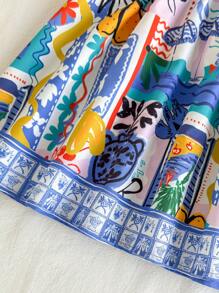 Travachic KIDS Vacation Matching Mother Daughter Dresses, Woven Ditsy Floral Sling Dress - White - View 5