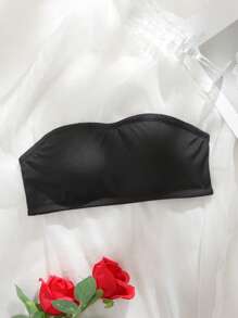 SHEIN Áo ngực thể thao Crisscross Back giản dị, thiết kế thời trang phù hợp cho mùa hè - màu đen - Xem 8