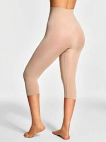 SHAPORA 女士无缝高腰塑身裤 - 杏色 - 查看 2