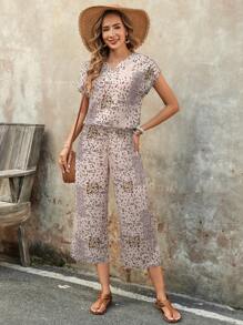 EMERY ROSE Women Two Pieces Outfits For Daily Wear Island Vacation Outfits - Apricot - View 7