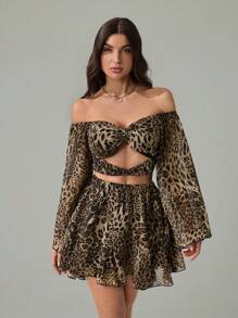 SHEIN Tall Women Two Pieces Outfits For Daily Wear - Brown - View 7