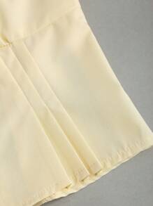 Sweetra Áo khoác cardigan ôm sát cổ chữ V phối ren gợi cảm mới dành cho nữ - Màu vàng - Xem 6