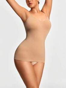 SHAPORA Women's Seamless Camisole Tank Top - Apricot - View 1