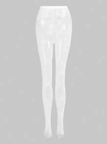 SHEIN ICON 1 双性感优雅女士蕾丝黑色长袜，适合派对和夜总会