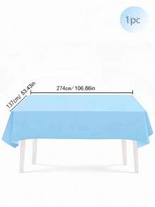 1 件，54x108 英寸，高品质一次性塑料桌布，装饰性矩形一次性桌布，塑料白色桌布，活动婚礼，室内和室外，派对装饰，适用于万圣节派对、活动和婚礼，室内和室外，圣诞派对用品 - 彩色 - 查看 13