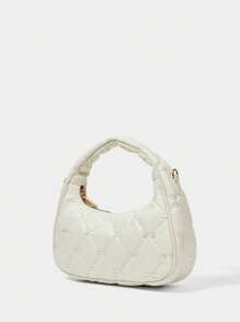 SHECARRY Women Handbag Solid Color Zipper Simple Fashion, Suitable For Summer - White - View 2