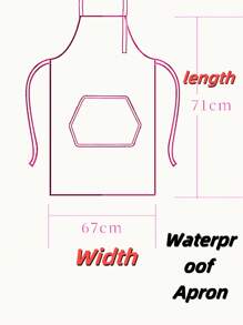 1 pieza Delantal impermeable con estampado de gato, para cocina, baño, hogar, suministros del hogar