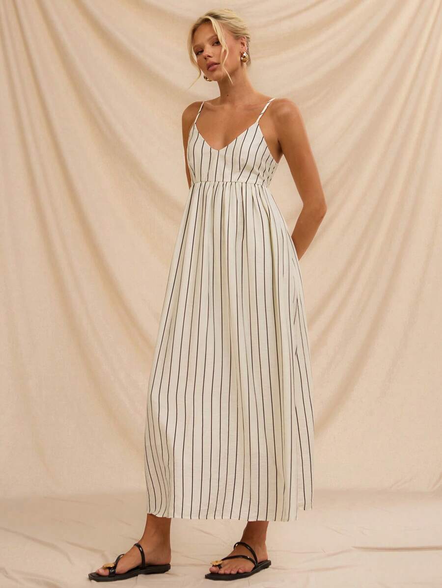 女士夏季服装连衣裙 母亲节服装 海滩女士连衣裙 白色女士连衣裙 女士亚麻连衣裙 休闲夏装 毕业装 长款抹胸连衣裙 格纹连衣裙 海滩度假服装 职场女士连衣裙 - 白色 - 查看 1