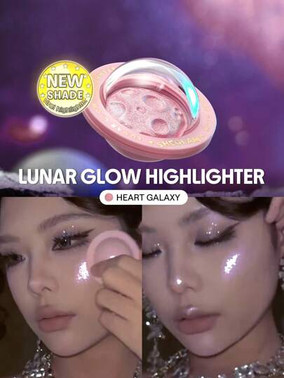 SHEGLAM Iluminador Lunar Glow-Heart Galaxy, Polvo Iluminador Multidimensional Con Acabado Brillante, Brillo Reflectante Azul Verdoso, Maquillaje Facial Multiusos GraduacióN CumpleañOs Vacaciones Verano OtoñO Y2K Elegante Moda Mujeres NiñAs Maquillaje CosméTico Belleza Fiesta Playa Viaje Camping Aire Libre Escuela Campus ExcursióN Festivales DecoracióN Regalo Presente Rosa Chica Cosplay Mejor Color Encanto Vibra