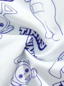 Teletubbies X SHEIN Tween Girl Cartoon Print Contrast Trim Base Layer Panties - Multicolor - View 5