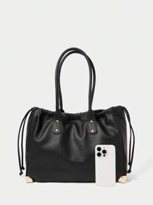 SHECARRY 女士时尚实用收纳包，日常休闲使用 - 黑色 - 查看 3