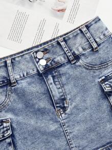 SHEIN ICON Minigonna jeans a vita bassa, di moda per l'estate