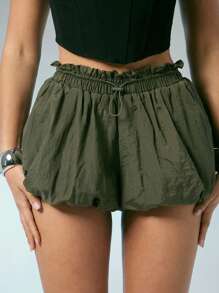 Denimoi Pantaloncini a palloncino con orlo a paracadute, pantaloncini a palloncino di moda, pantaloncini da vacanza, pantaloncini casual di per uso quotidiano