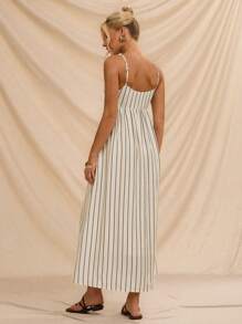女士夏季服装连衣裙 母亲节服装 海滩女士连衣裙 白色女士连衣裙 女士亚麻连衣裙 休闲夏装 毕业装 长款抹胸连衣裙 格纹连衣裙 海滩度假服装 职场女士连衣裙 - 白色 - 查看 2