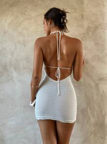 Aloruh Váy len thời trang mùa hè cho nữ - Màu be - Xem 7