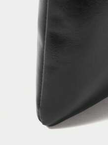 SHECARRY 女士时尚顶部提手包，配有翻盖和金属链 - 黑色 - 查看 6