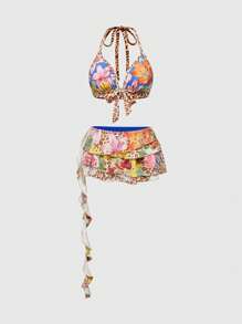 ROMWE Avant Women Two Pieces Outfits For Daily Wear - Multicolor - View 1