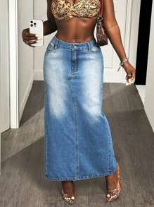 Slaydiva Minigonna in jeans da donna, adatta alla moda estiva