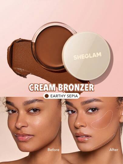 Silk Haze Cream Bronzer-Earthy Sepia Contour Cream Non-Grassetto Lunga Durata Naturale Bronzer Contouring Contour Leggero Marchio Bellezza Trucco Cosmetico Per Donne Ragazze Perfetto Per Autunno Inverno Ideale Per Y2K Elegante Moda Adatto Per Compleanno Natale Presente Festa Pronto Migliore Colore