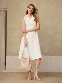 MOTF PREMIUM BUCKLE SHOULDER BAG, OFFICE COMMUTE BAG - Beige - View 6