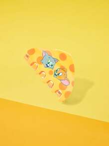 TOM & JERRY X SHEIN 1 pièce Clip à cheveux à mâchoire de mode avec imprimé souris et fromage, décoration de bande dessinée