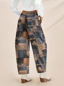 Easelle Hose mit nostalgischer Retro-O-förmiger Beinform