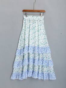 SHEIN Unity 女士碎花时尚半身裙，适合夏季 - 彩色 - 查看 2