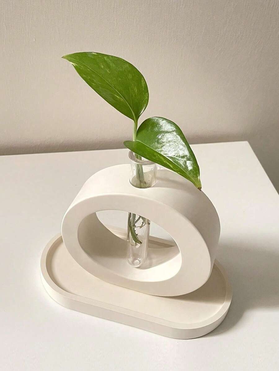 Gipsvasen-Formen mit durchsichtigen Reagenzgläsern, DIY Kristall-Epoxidharz Hydrokulturen Pflanzengefäße, Silikonformen für Blumenanzucht