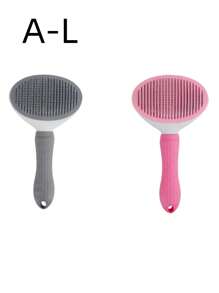 1/2 件猫咪美容刷，自清洁宠物美容刷，适用于狗猫宠物美容刷工具，可轻柔去除松散底毛、垫子缠结毛发，宠物按摩自清洁刷升级版 - 彩色 - 查看 25