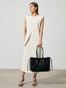 SHECARRY 女士时尚实用收纳包，日常休闲使用 - 黑色 - 查看 6