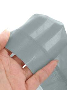 Dazy-Less 女士夏季优雅休闲收腰雪纺短袖衬衫，商务休闲女装，教师学院风上衣 - 霧霾藍 - 查看 5