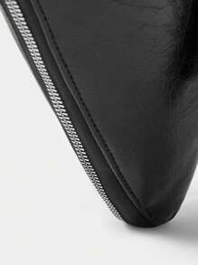 SHECARRY 时尚百搭简约三角形休闲单肩包 - 黑色 - 查看 5